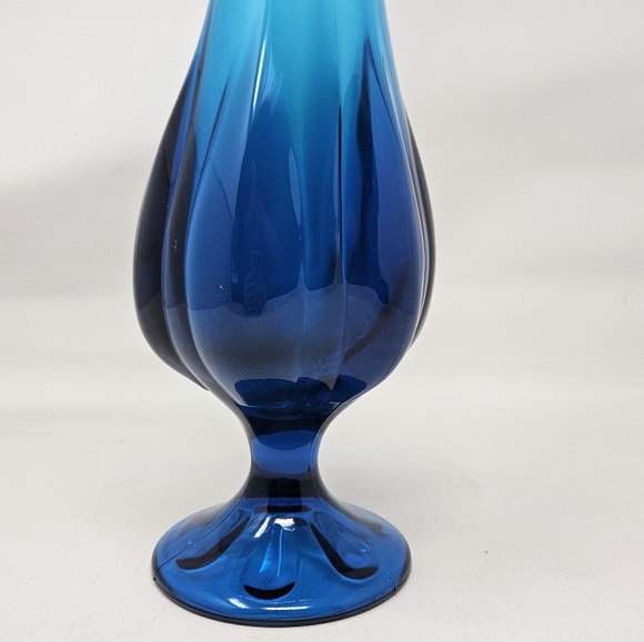 VIKING GLASS 6 petal swung stretch vase 18" vinatge - Picture 6 of 7